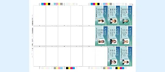 DTPの制作例：カードの印刷用面付けデータ